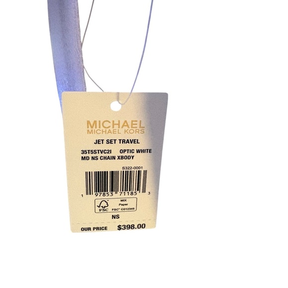 Michael Kors jet set White med Crossbody Bag NWT retail $398 SPECIAL EDITION - Picture 9 of 12